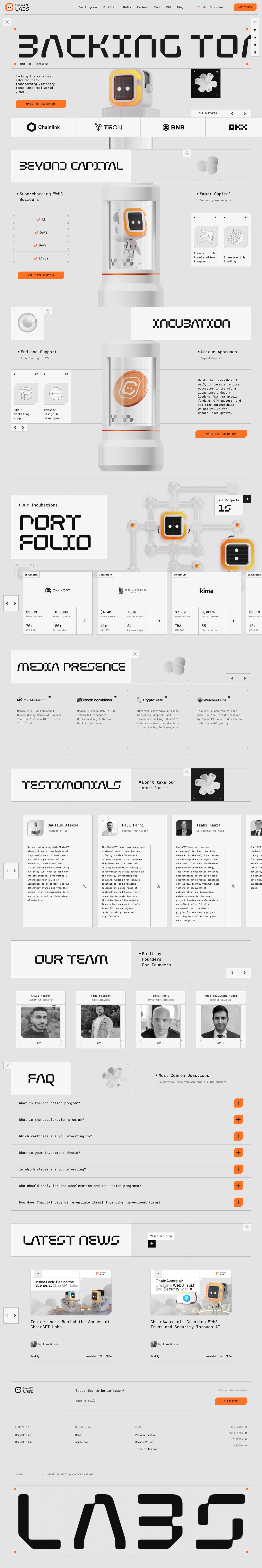 ChainGPT Labs Website Screenshot