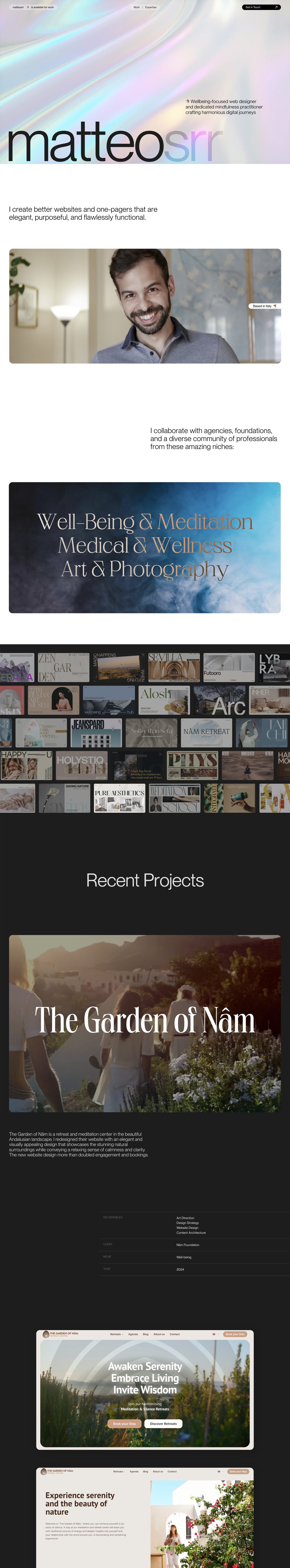 Matteo Serra Website Screenshot