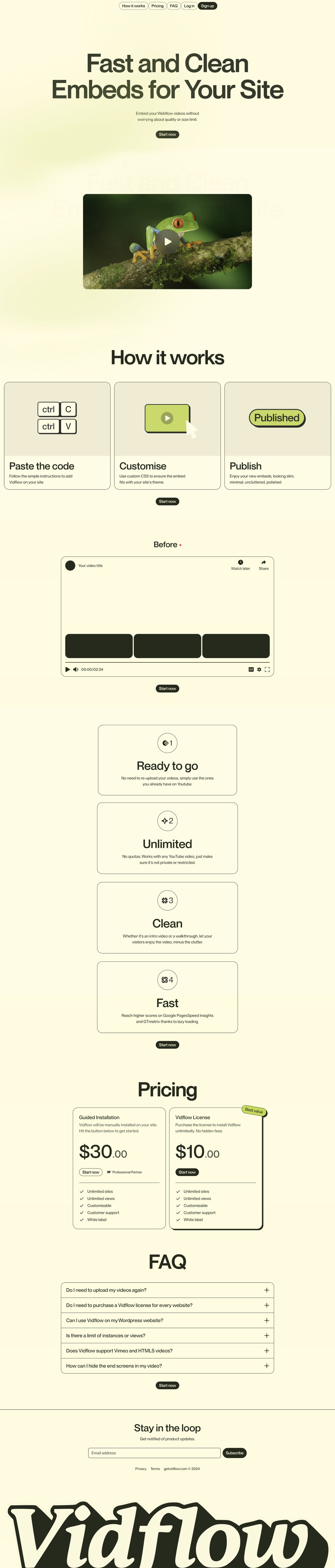 Vidflow Website Screenshot