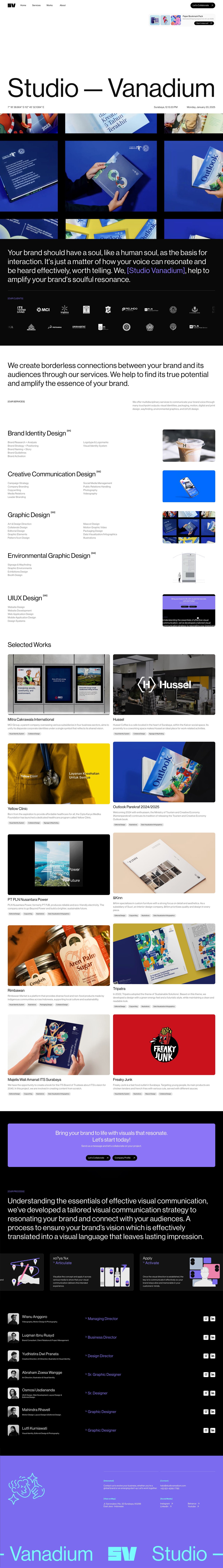 Studio Vanadium Website Screenshot