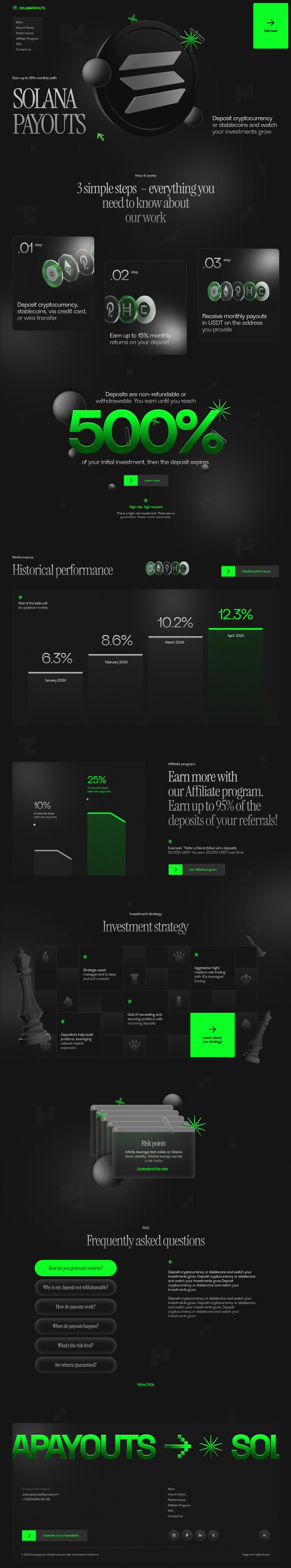 Solana DB Website Screenshot