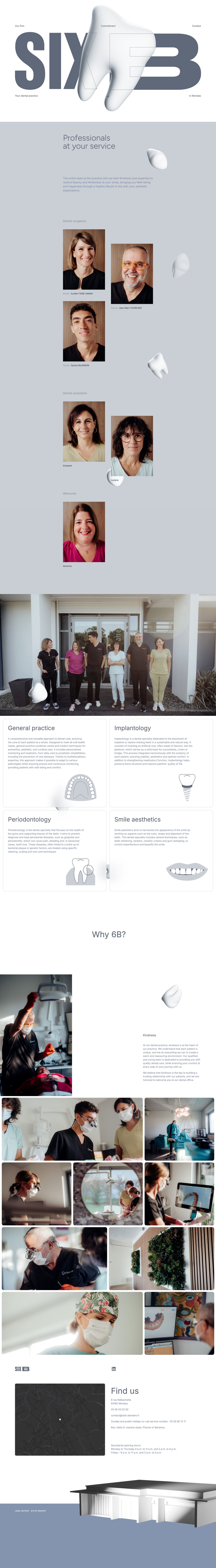 Six B Website Screenshot