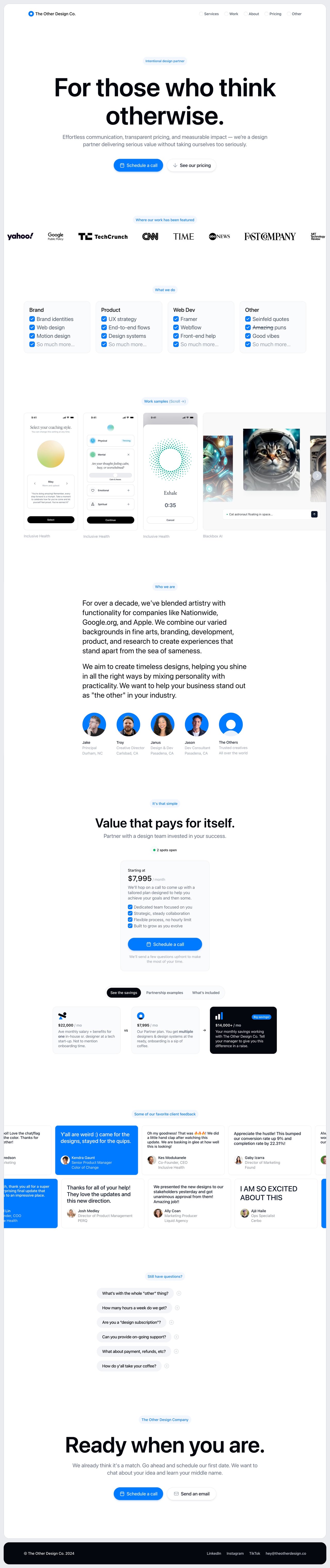 The Other Design Co. Website Screenshot