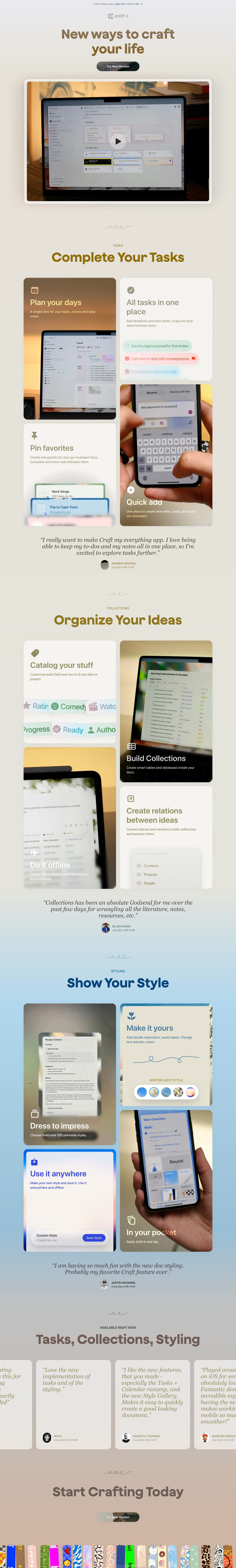 Craft 3 Website Screenshot