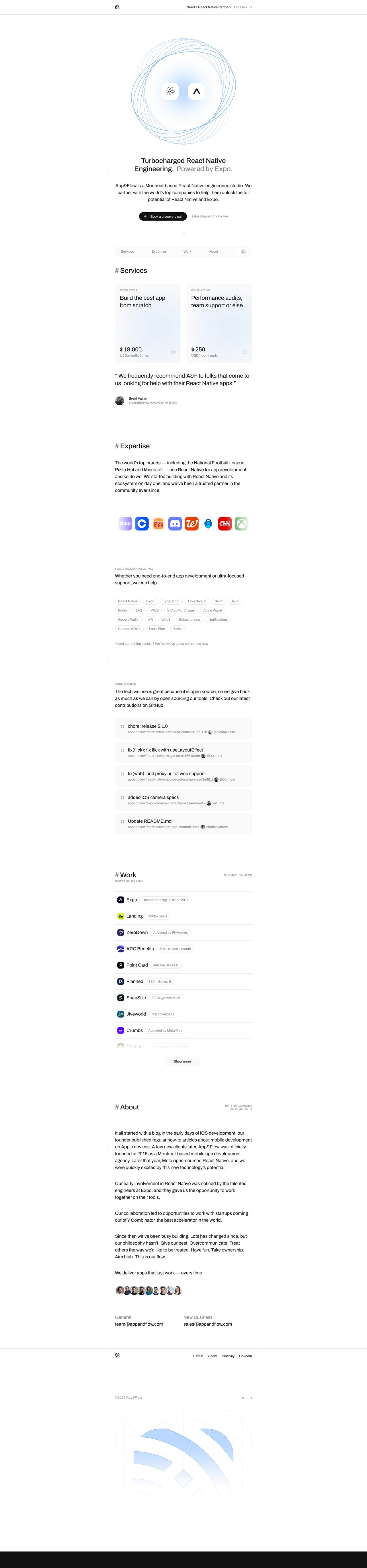 App&Flow Website Screenshot