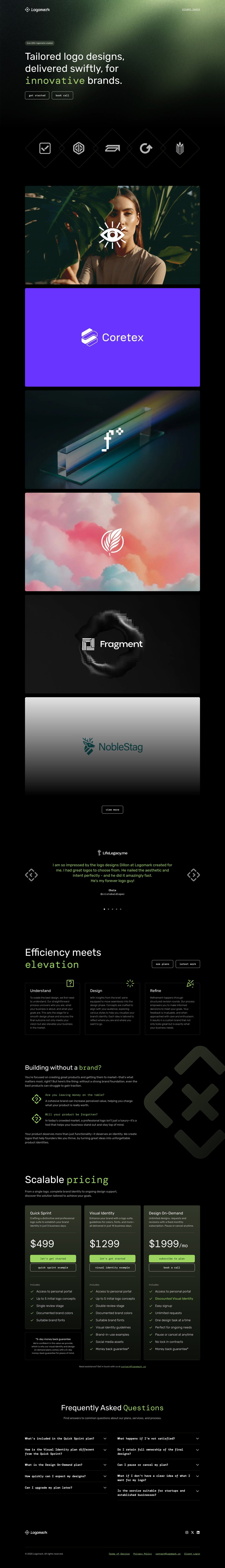 Logomark Website Screenshot