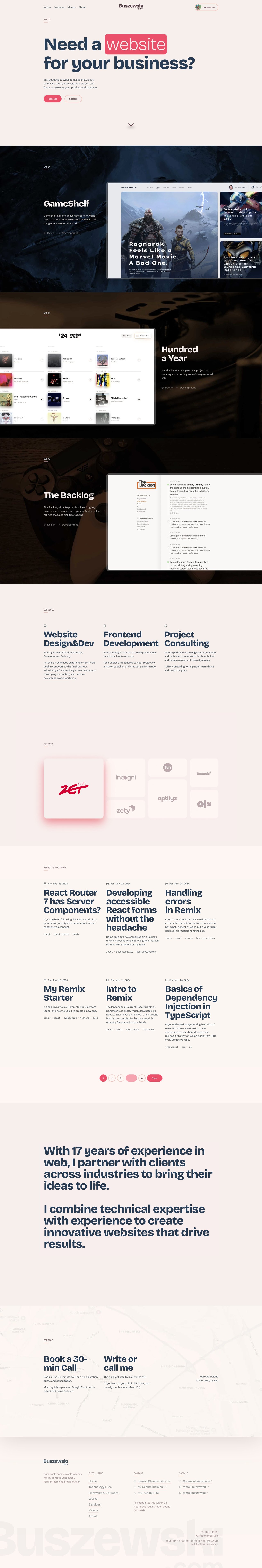 Buszewski.com Website Screenshot