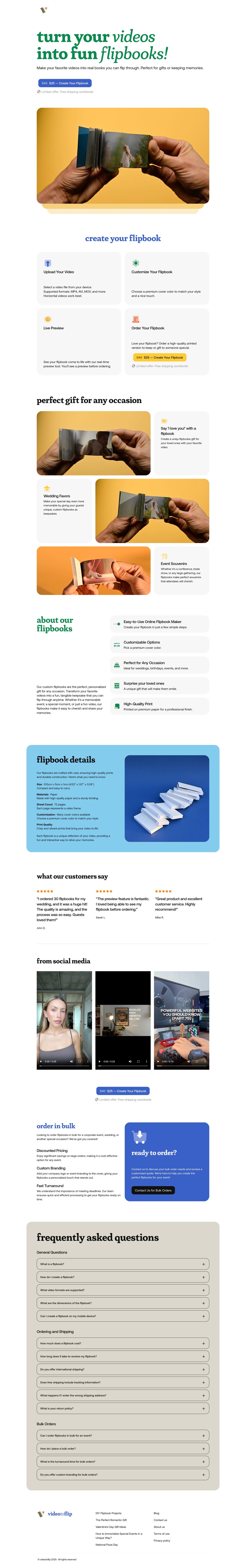 Videotoflip Website Screenshot