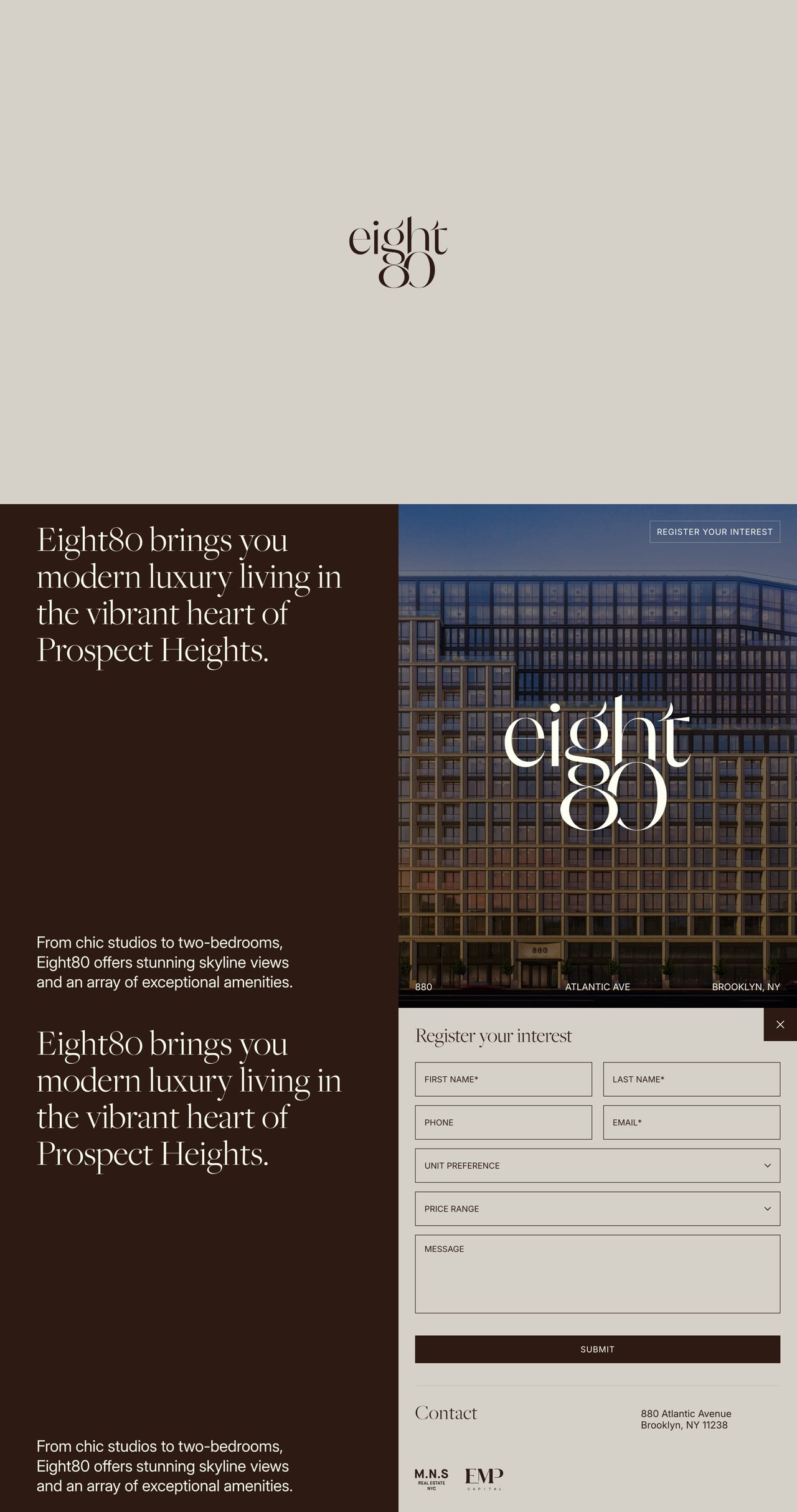 Eight80 Website Screenshot