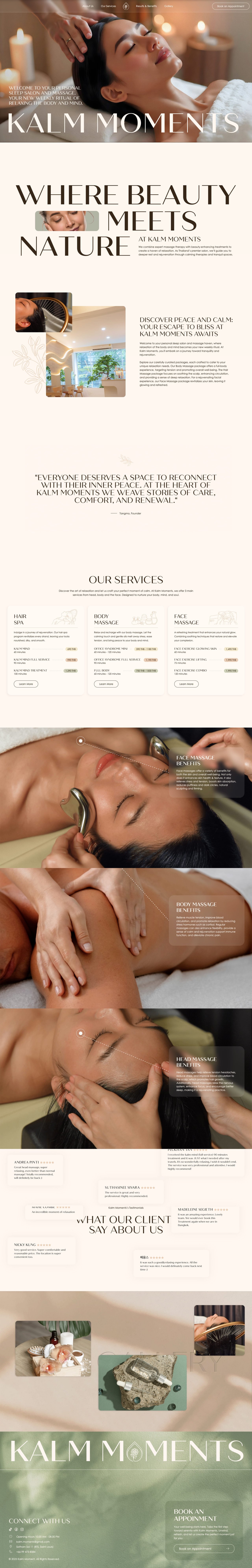 Kalm Moments Website Screenshot