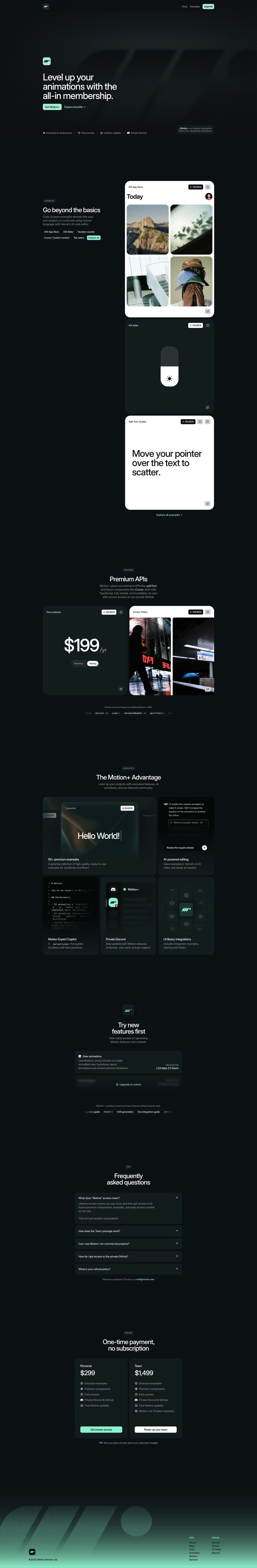 Motion+ Website Screenshot