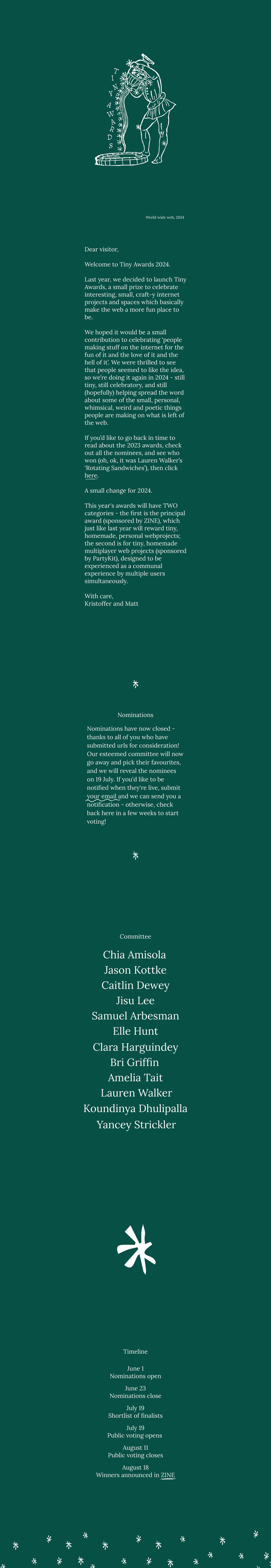 Tiny Awards Website Screenshot