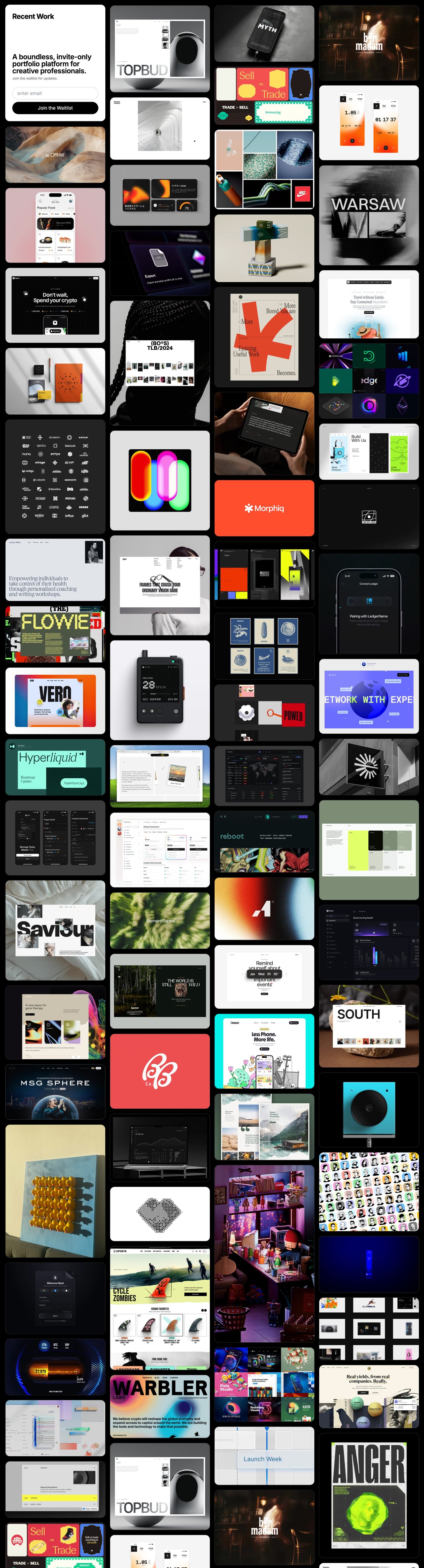 Recent Work Website Screenshot