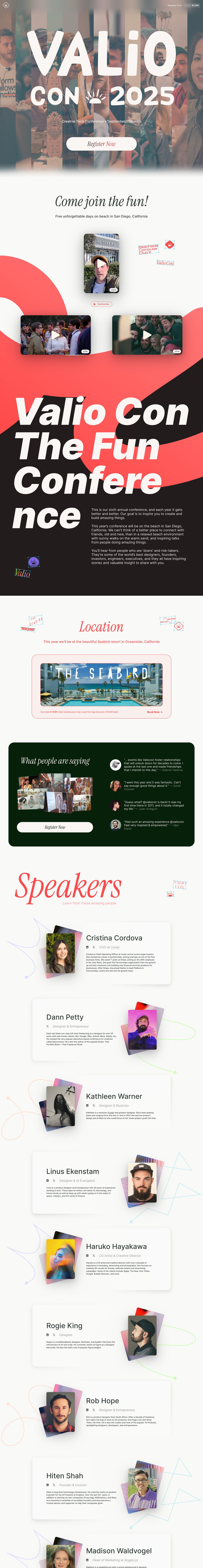 Valio Con 2025 Website Screenshot