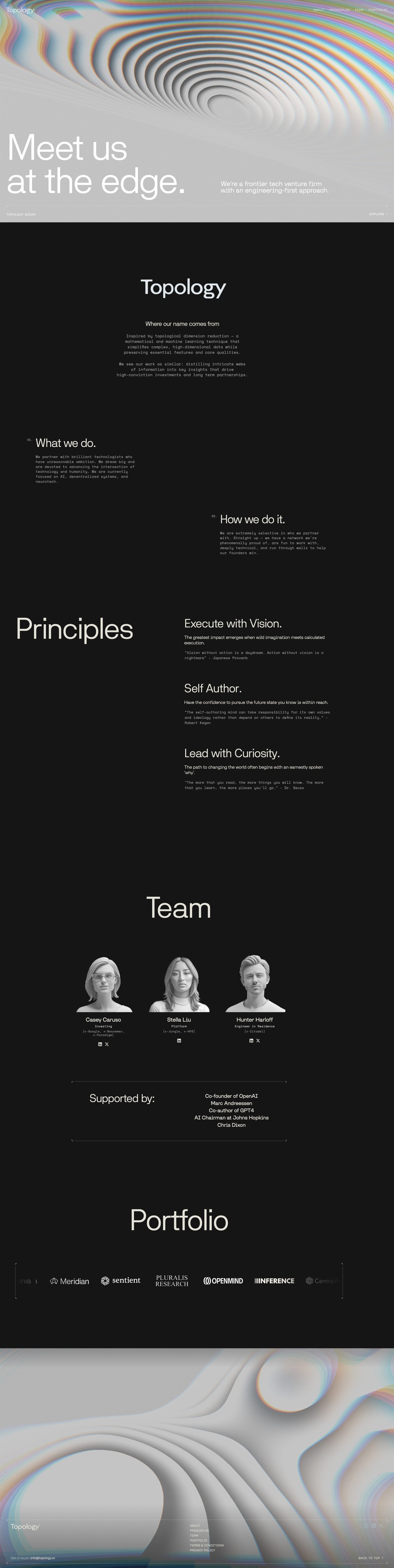 Topology Website Screenshot