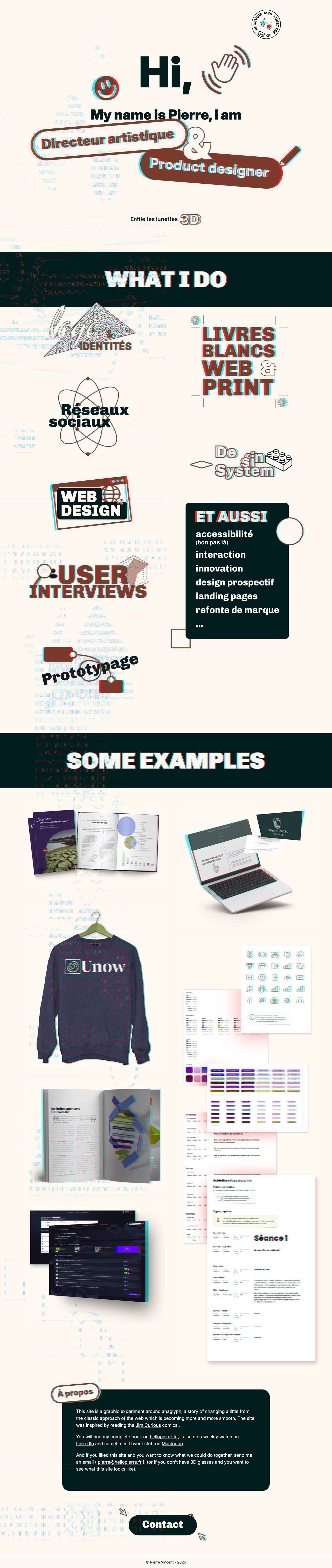 Pierre Vincent Website Screenshot