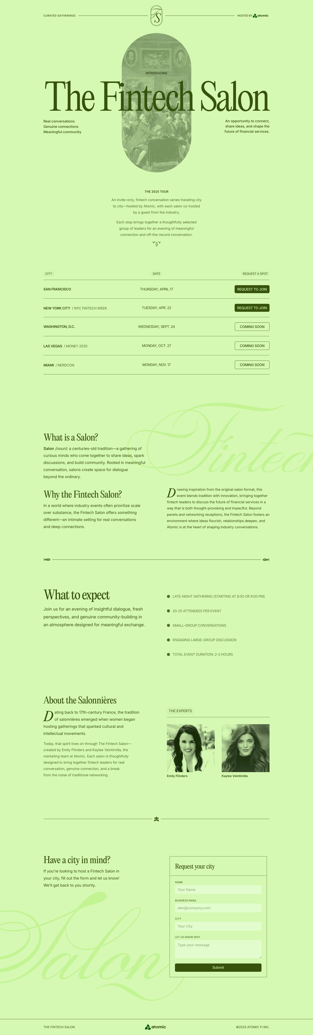 The Fintech Salon Website Screenshot