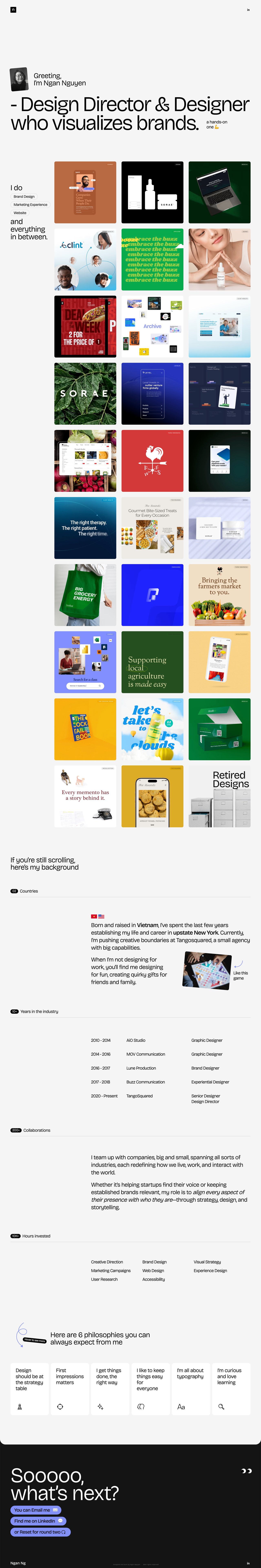 Ngan Nguyen Website Screenshot