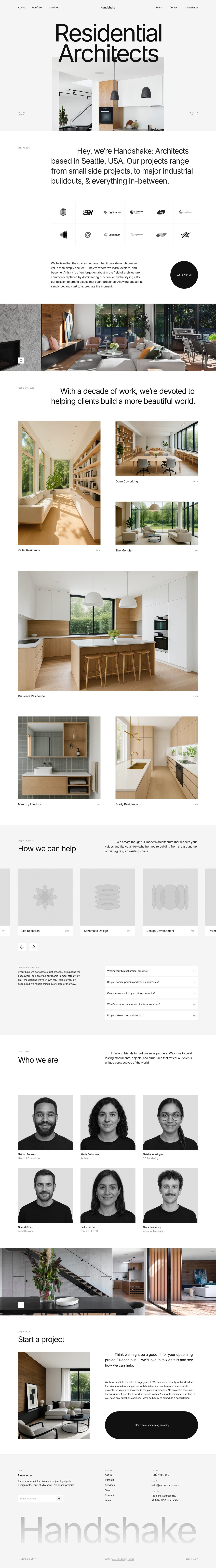 Handshake Website Screenshot