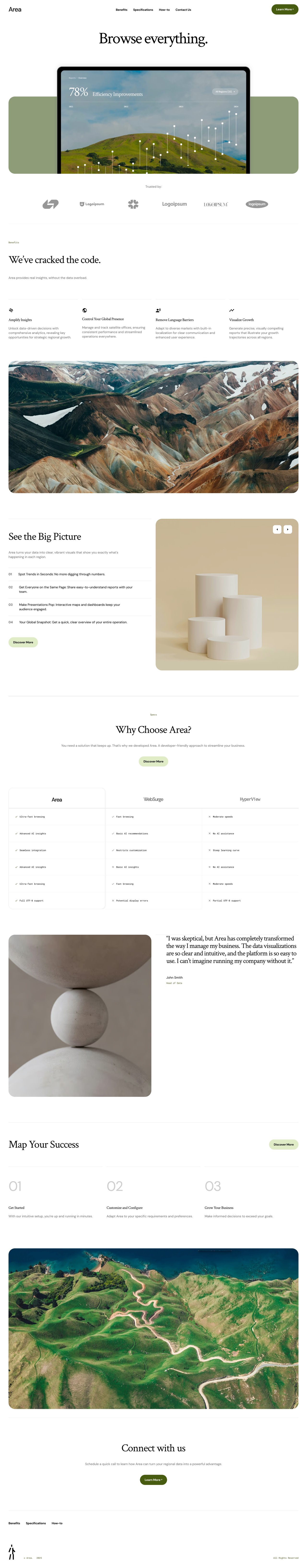 Area Website Screenshot