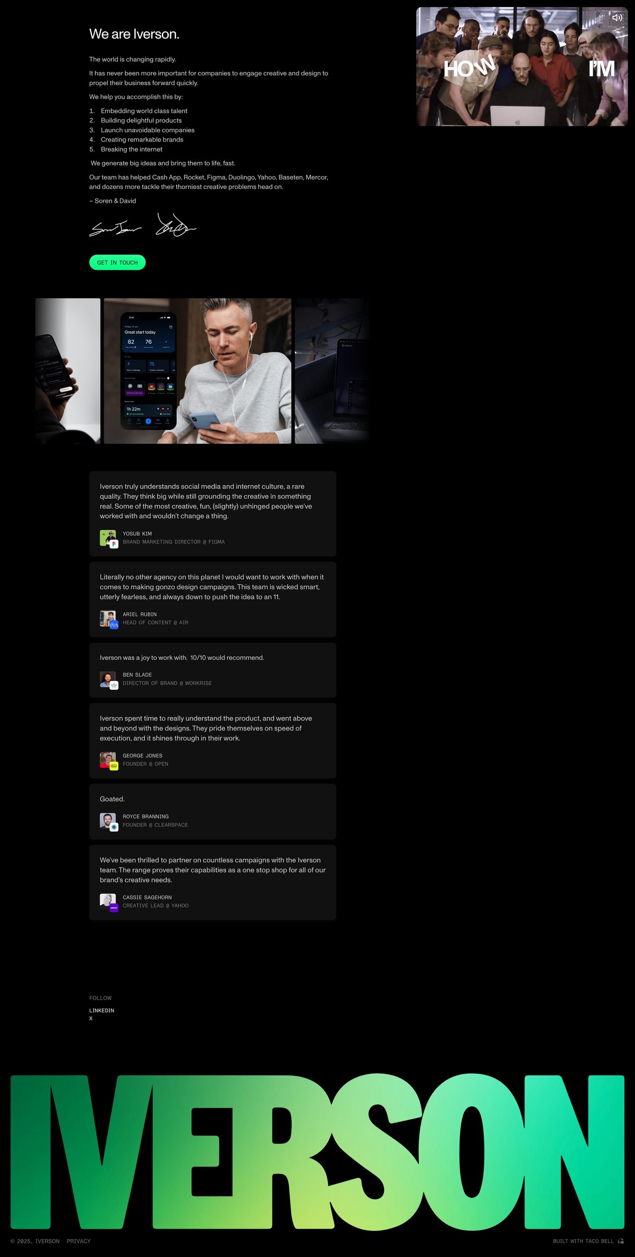 Iverson Website Screenshot
