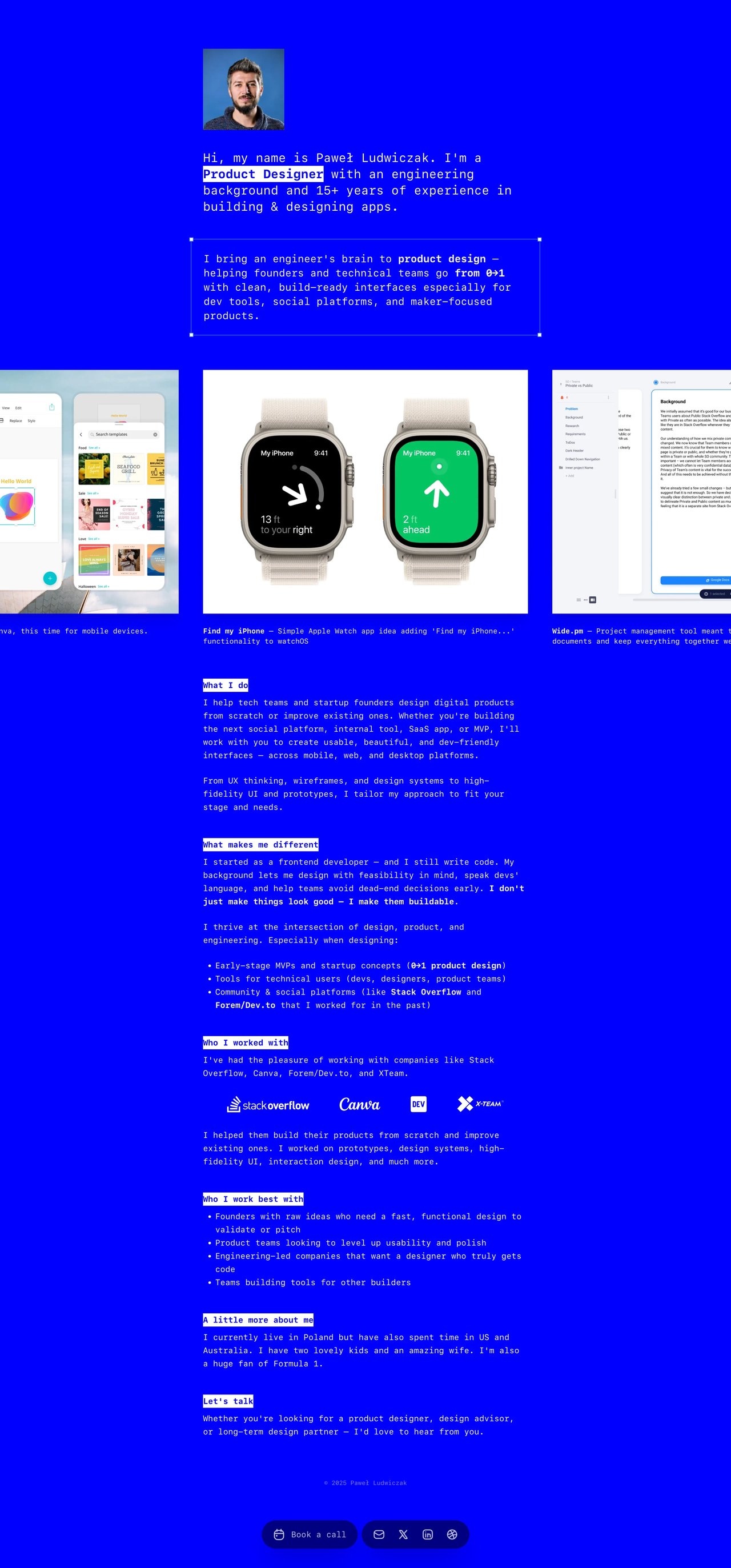 Paweł Ludwiczak Website Screenshot