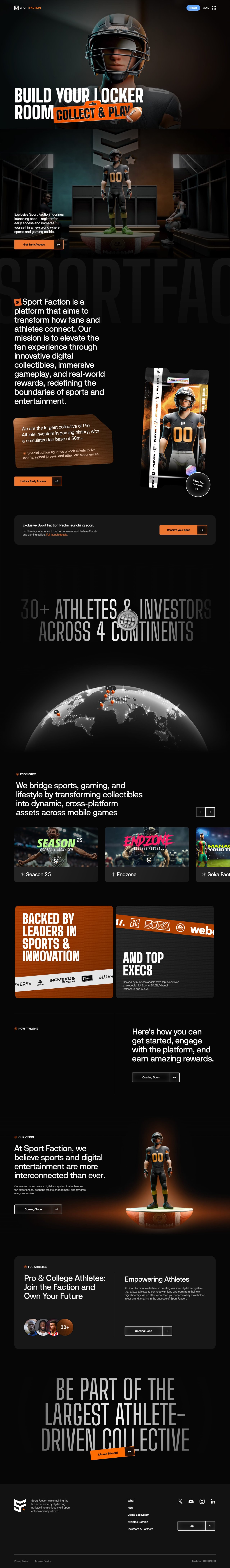 Sport Faction Website Screenshot