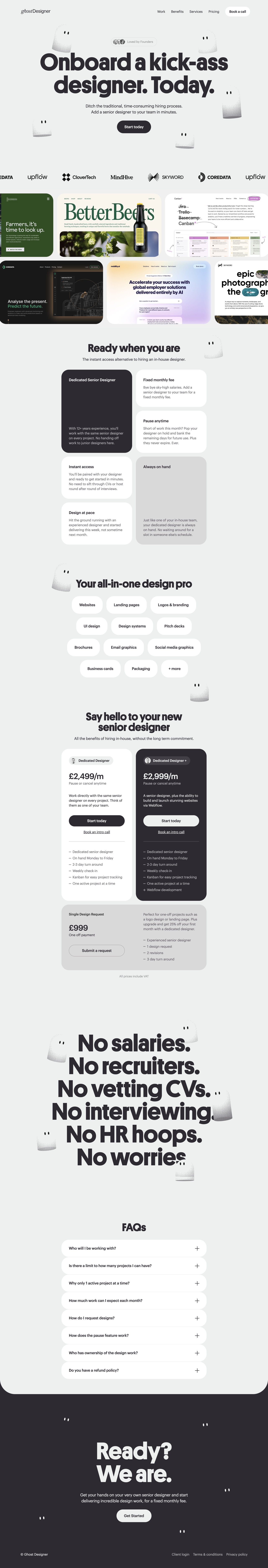 Ghost Designer Website Screenshot
