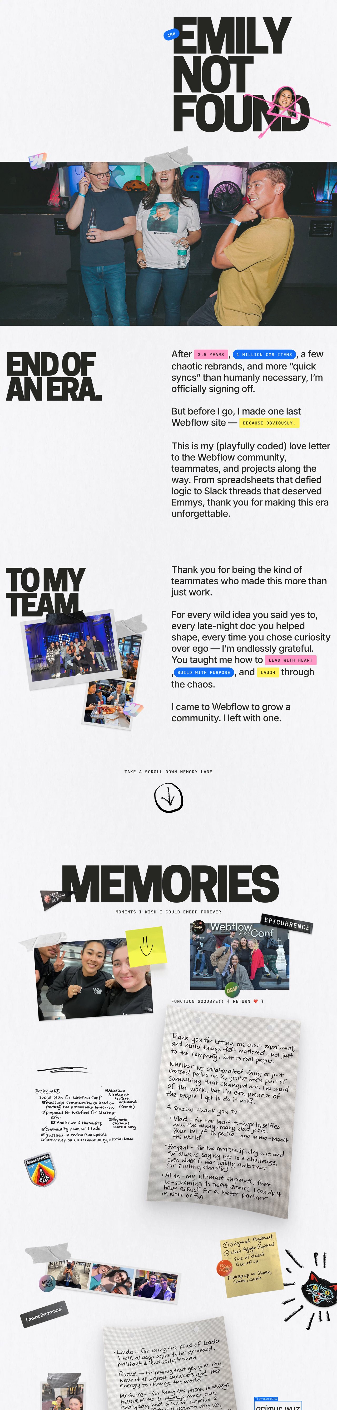 Emily Not Found Website Screenshot