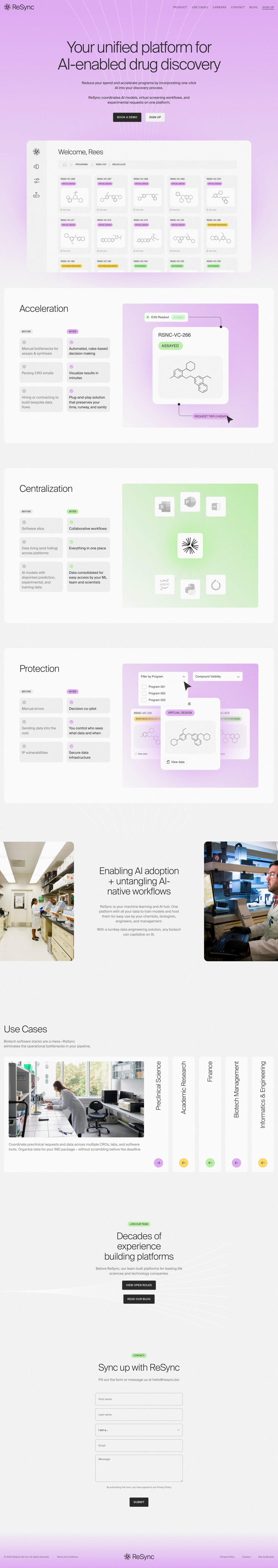 ReSync Bio Website Screenshot
