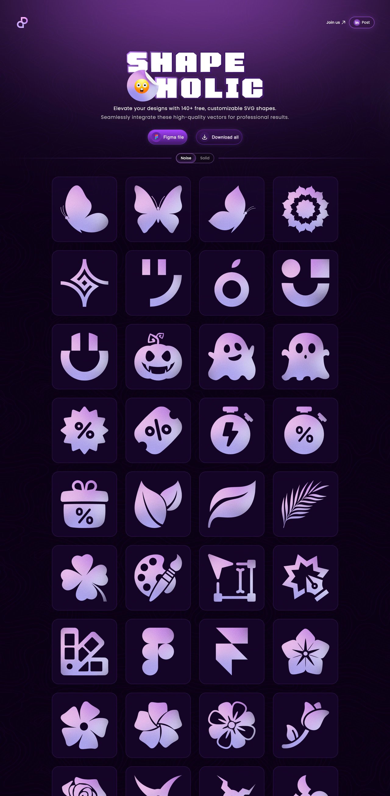 Shape-O-Holic Website Screenshot