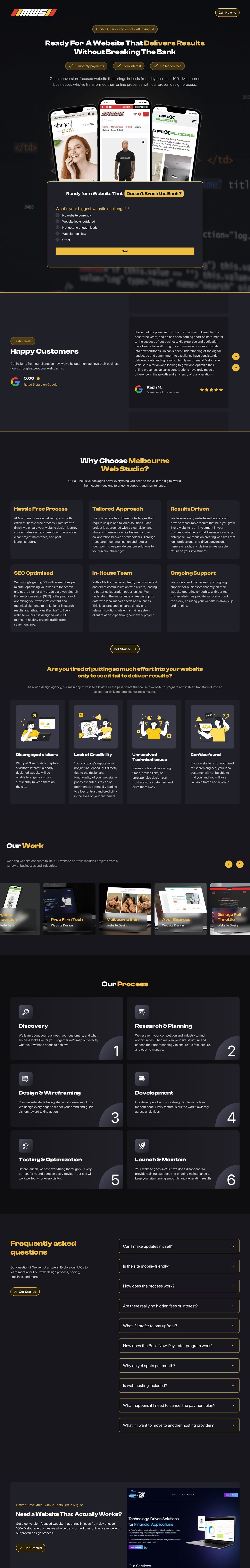 Melbourne Web Studio Website Screenshot