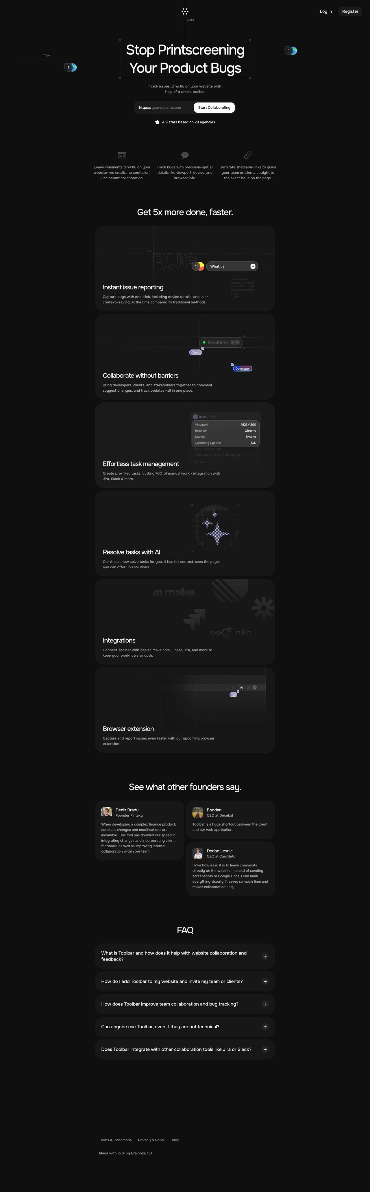 Toolbar Website Screenshot