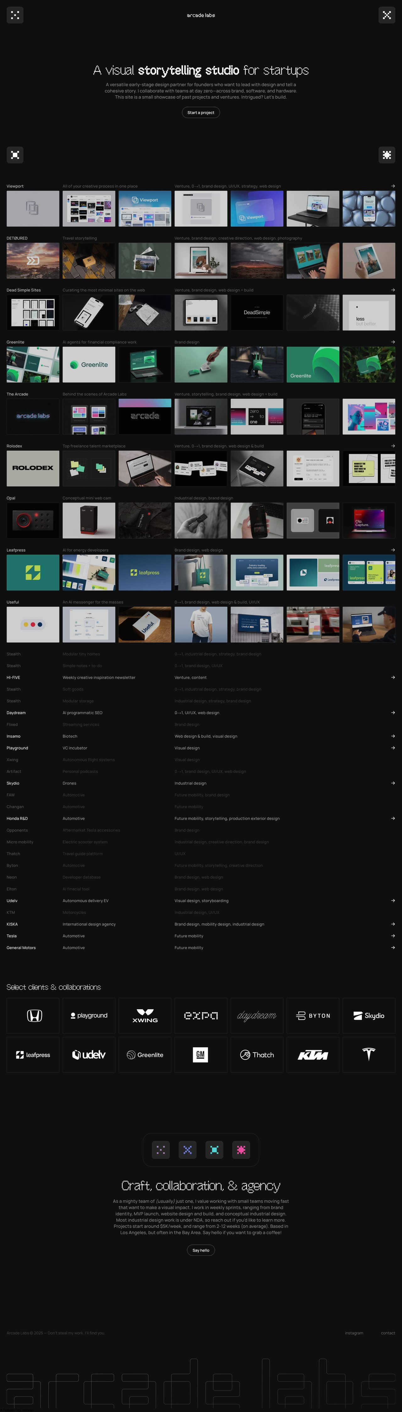 Arcade Labs Website Screenshot