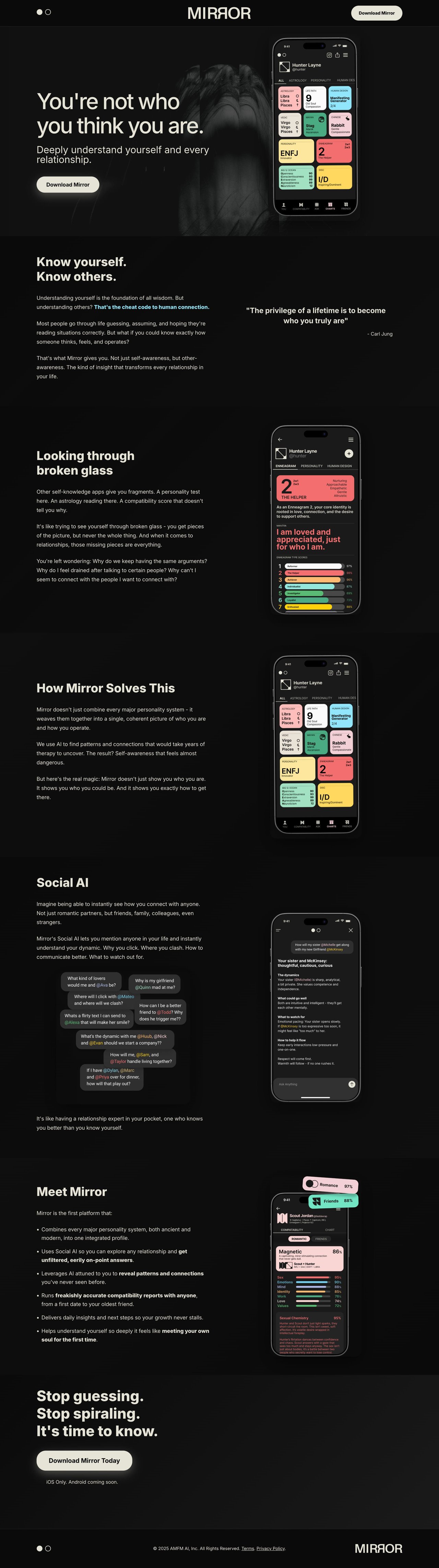 Mirror Website Screenshot