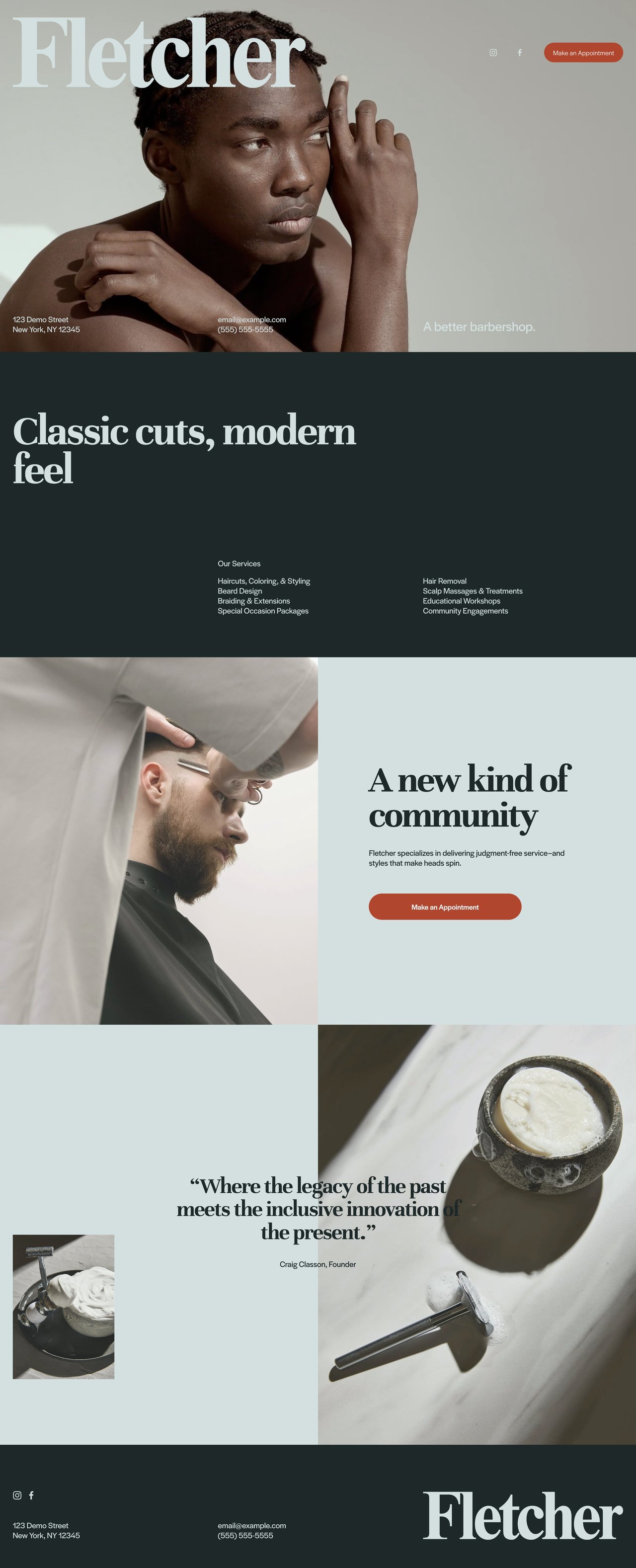 Fletcher Website Screenshot