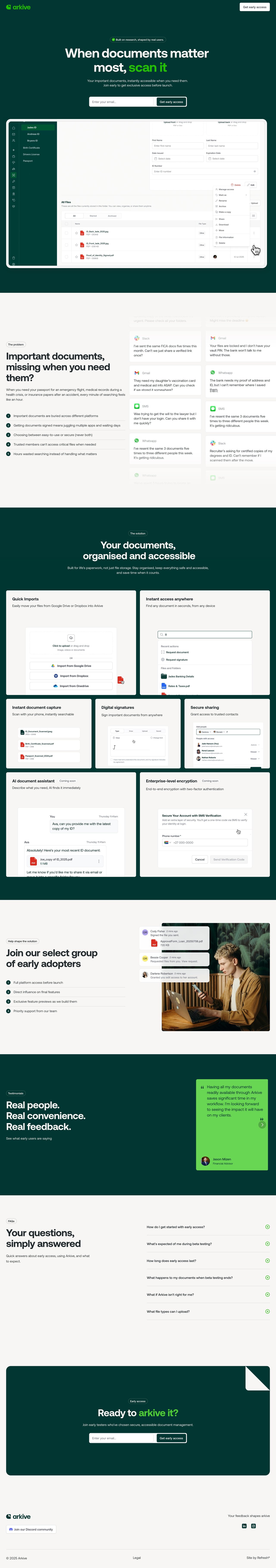 Arkive Website Screenshot