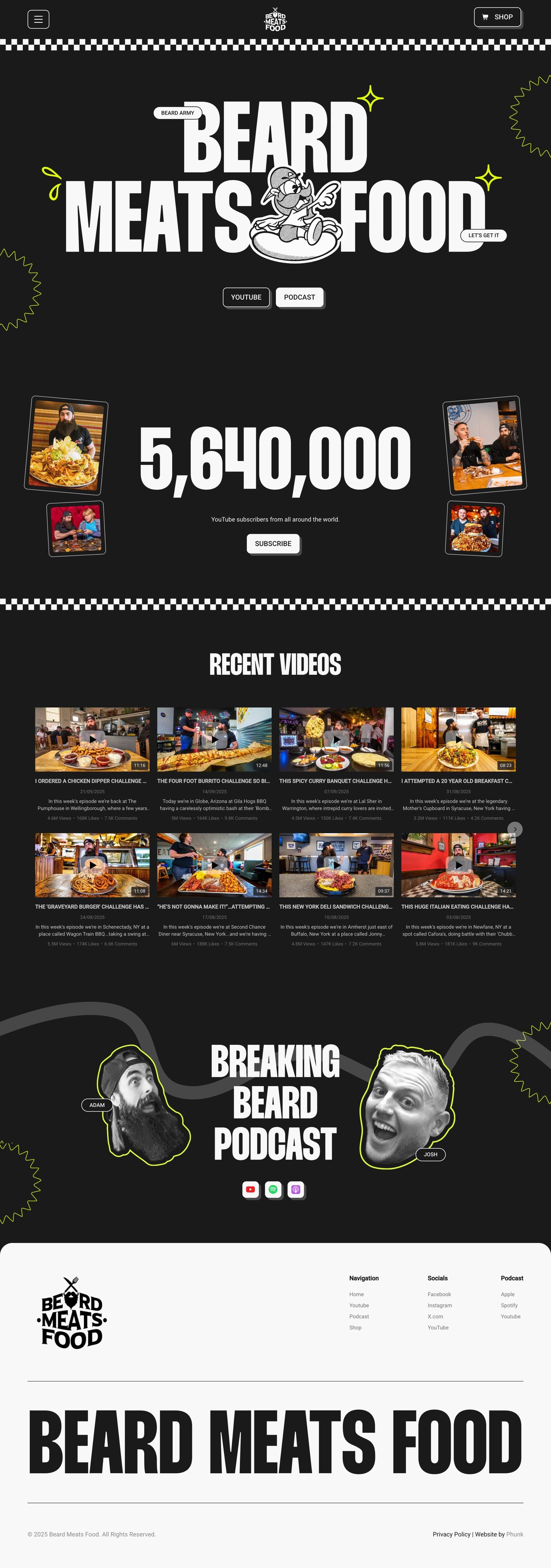 Beard Meets Food Website Screenshot