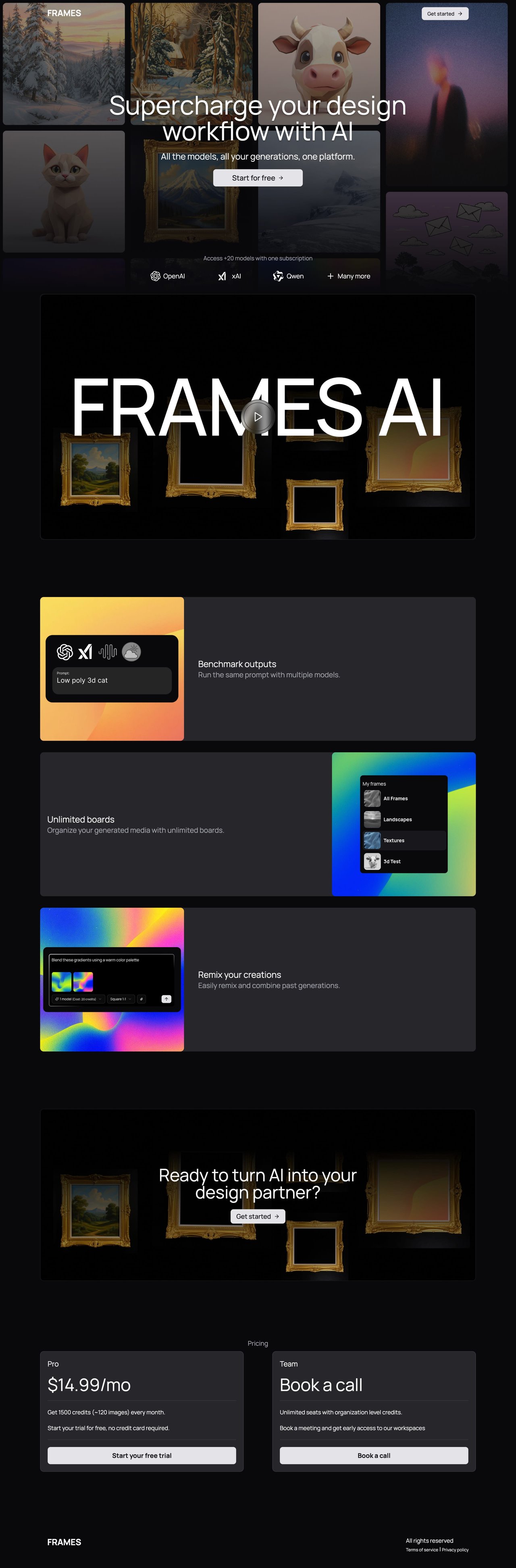 Frames Website Screenshot