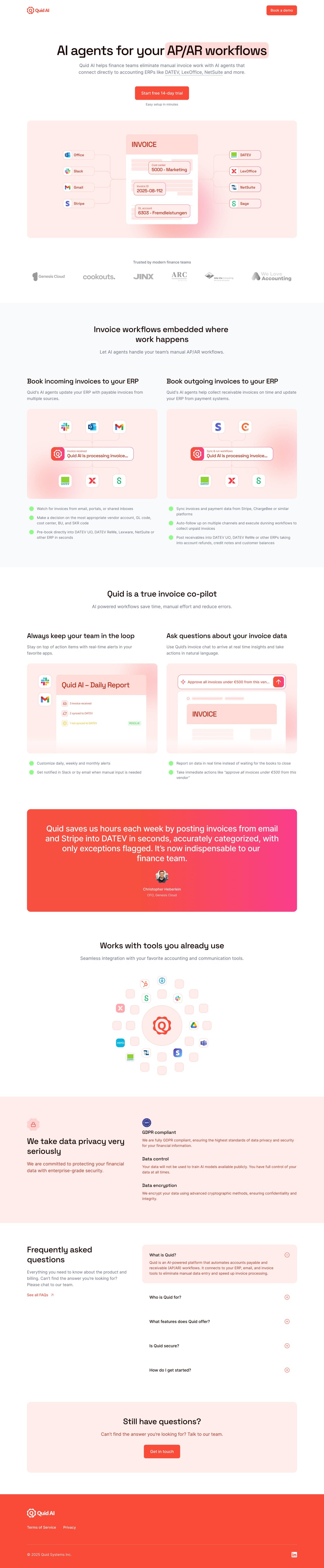 Quid AI Website Screenshot