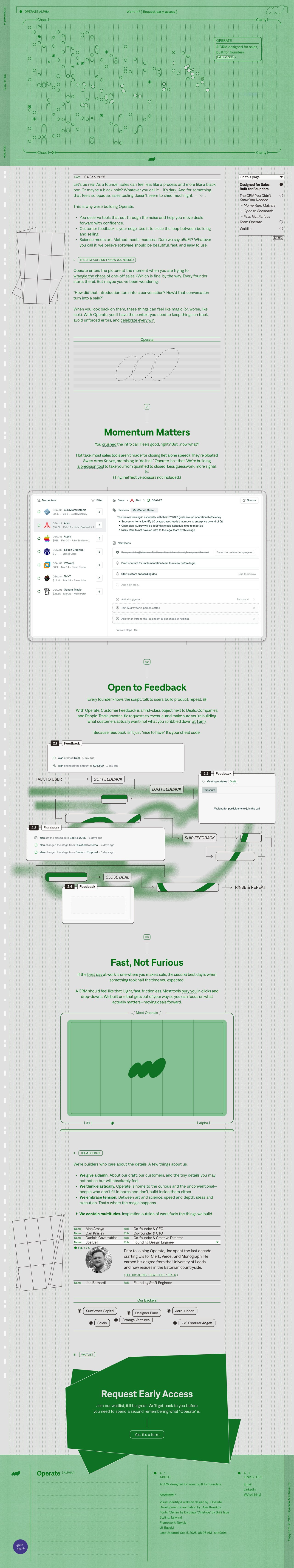 Operate Website Screenshot
