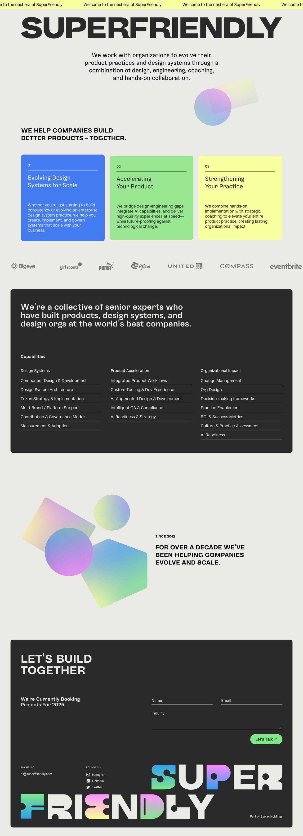 SuperFriendly Website Screenshot