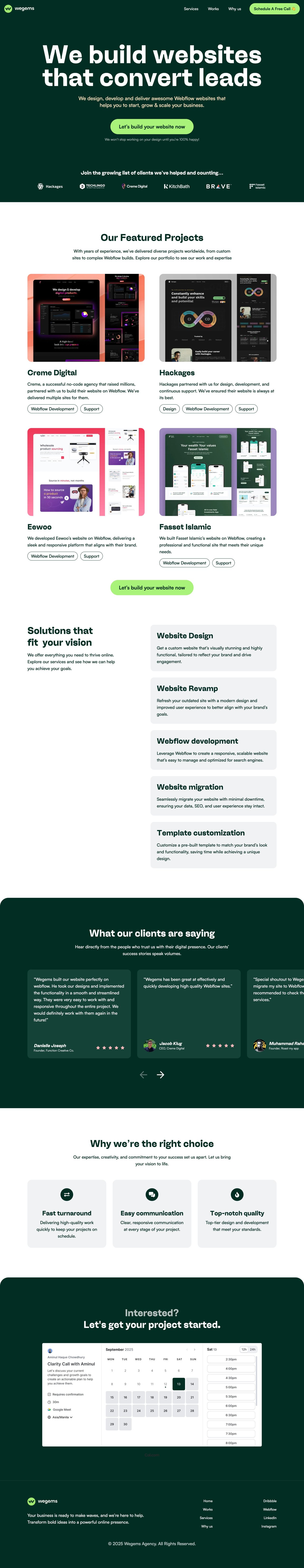 Wegems Website Screenshot