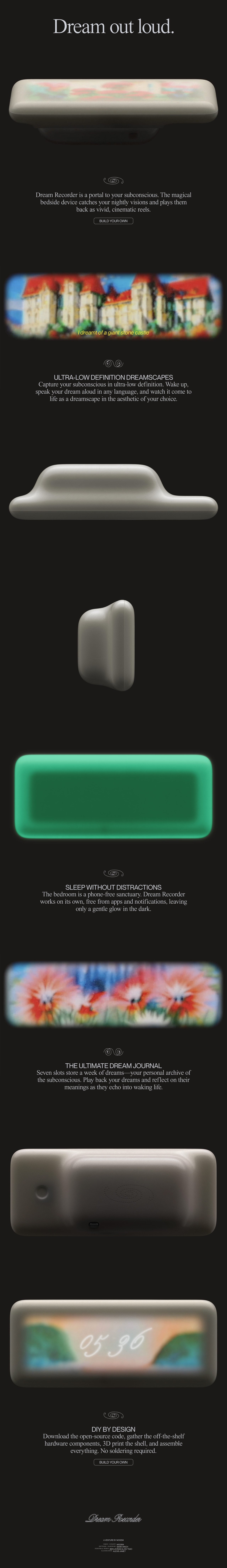 Dream Recorder Website Screenshot