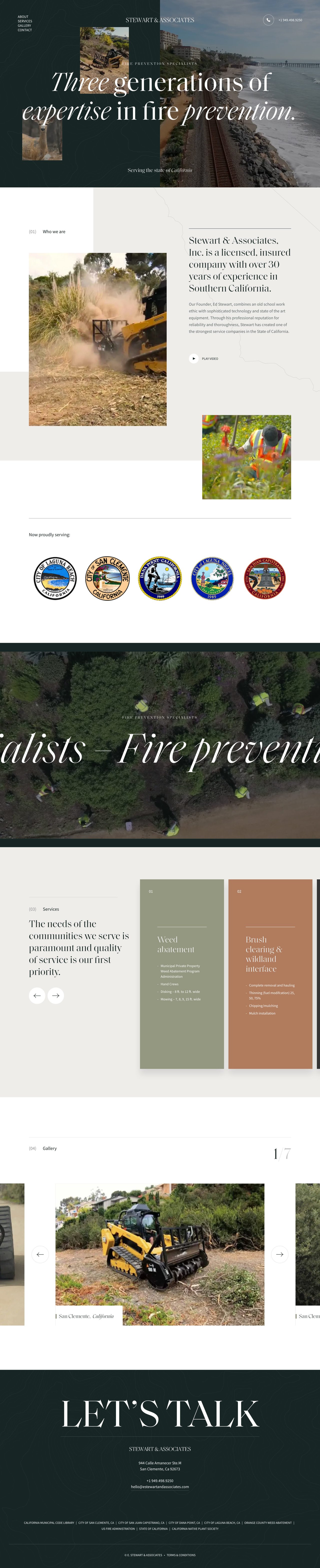 E. Stewart & Associates Website Screenshot