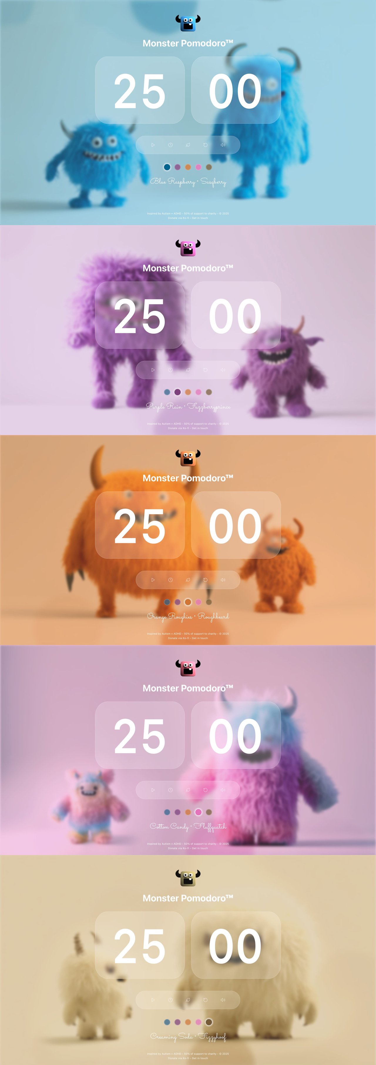Monster Pomodoro Website Screenshot