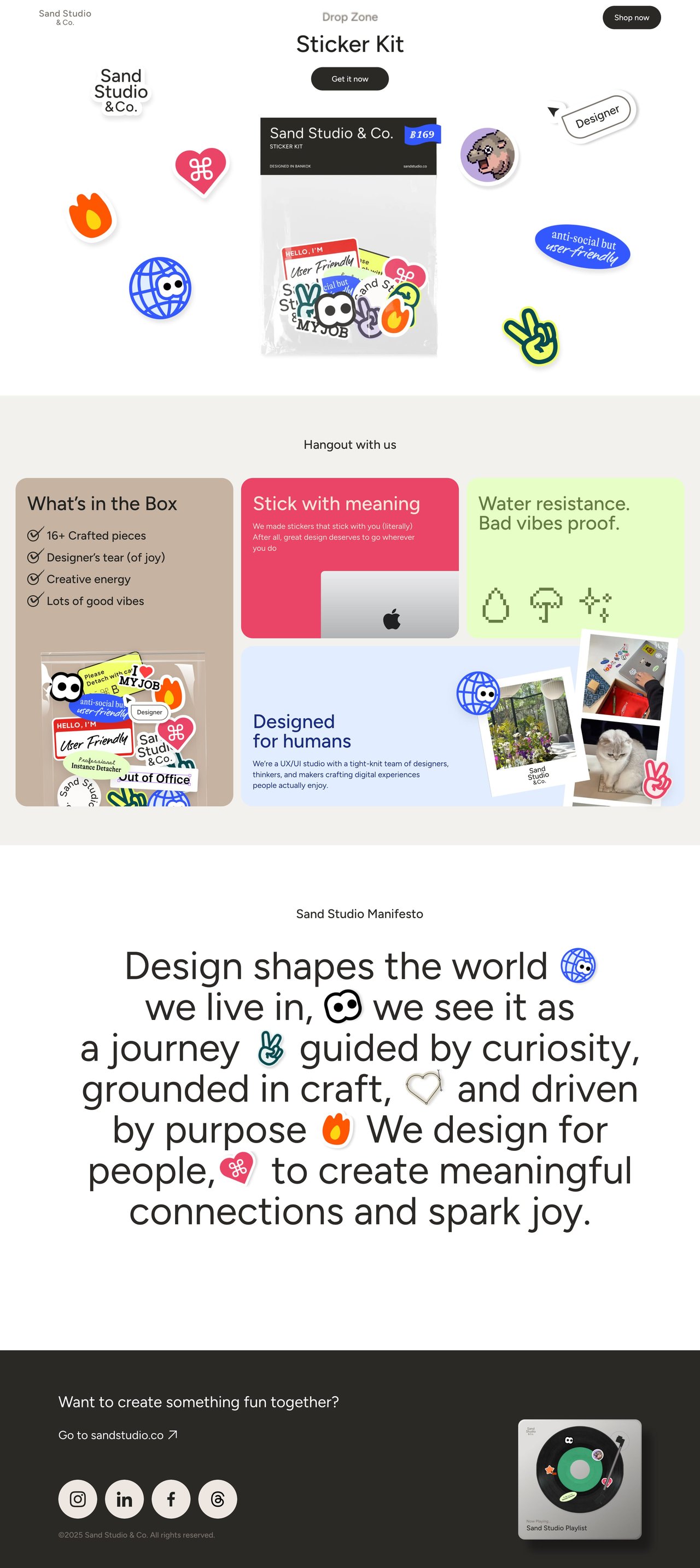 Sand Studio Website Screenshot