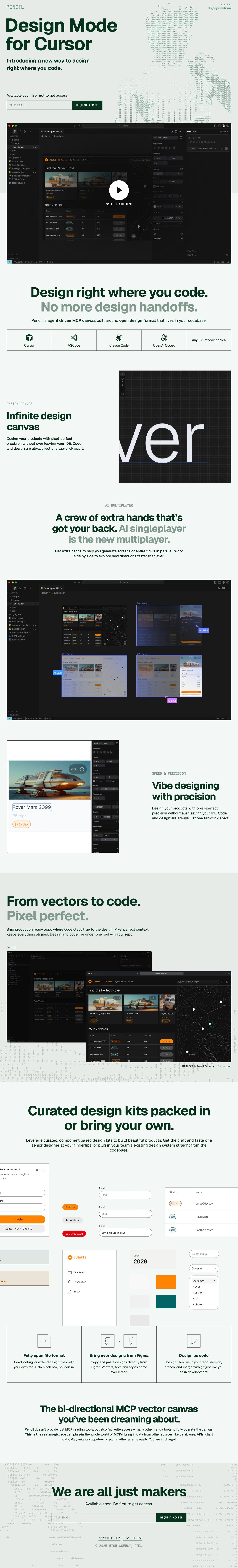 Pencil Website Screenshot