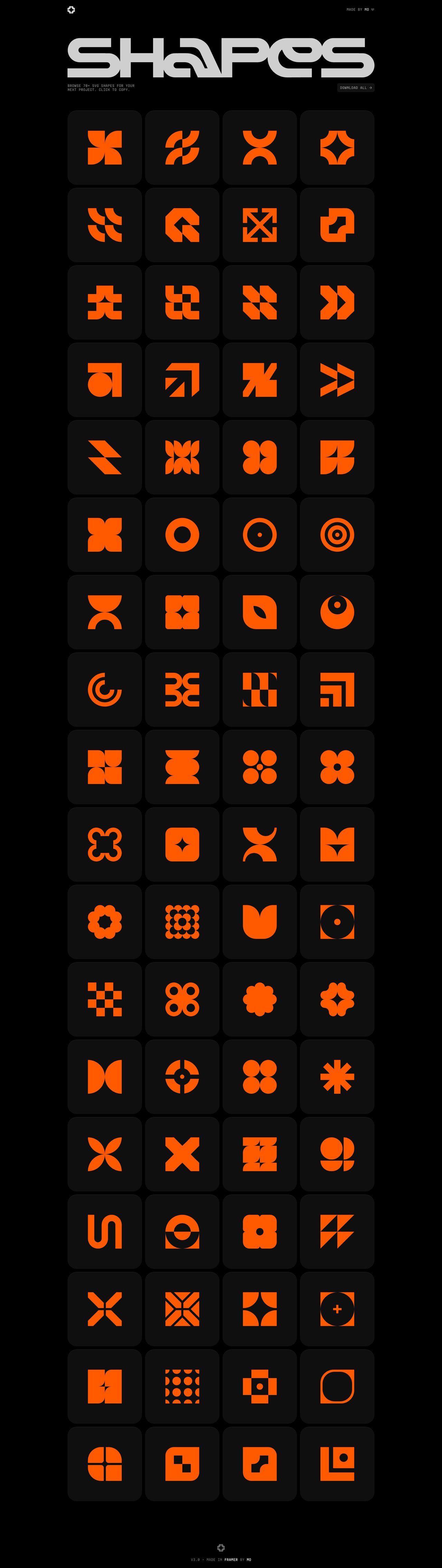 SVG Shapes Website Screenshot