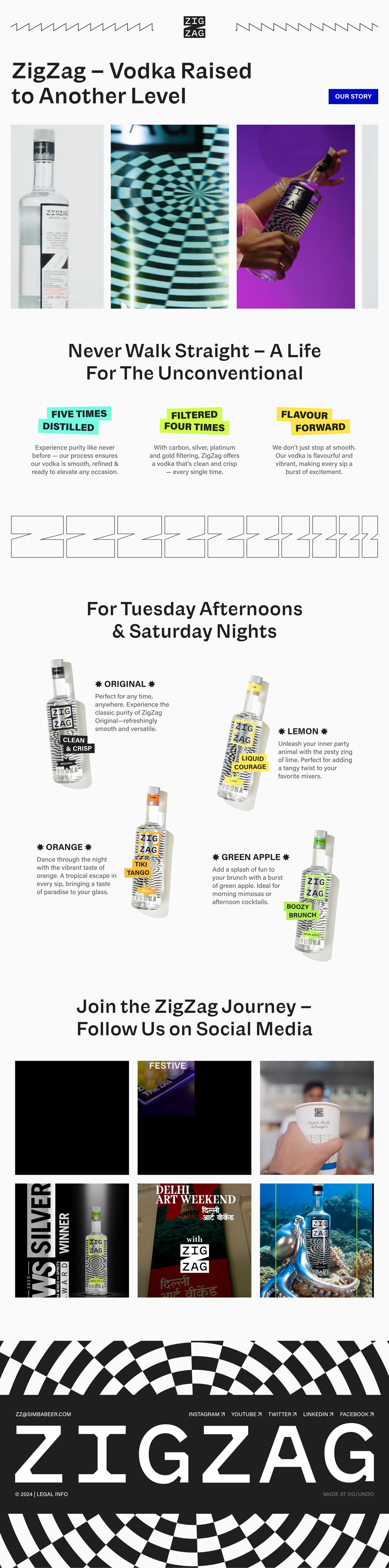 ZigZag Vodka Website Screenshot